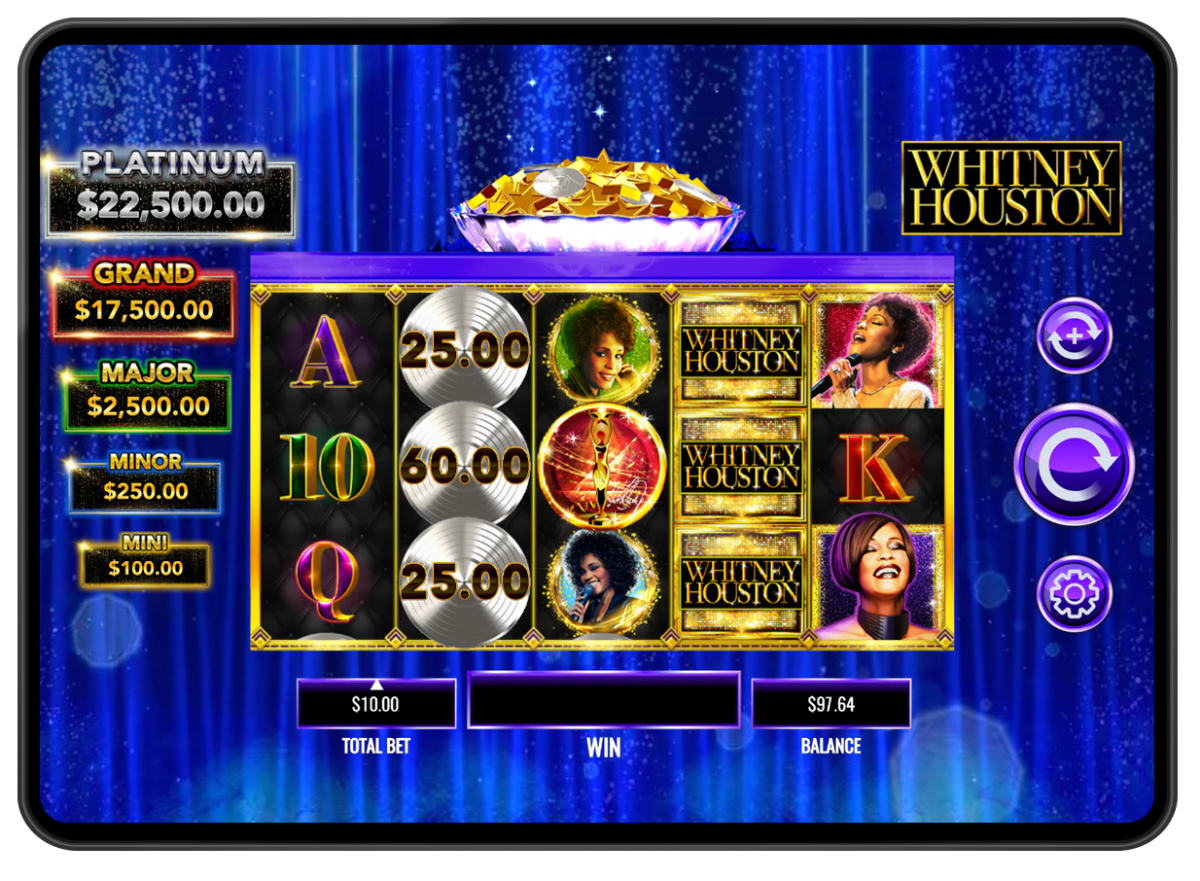 Whitney Houston I Wanna Dance with Somebody Online Video Slot gameplay screenshot