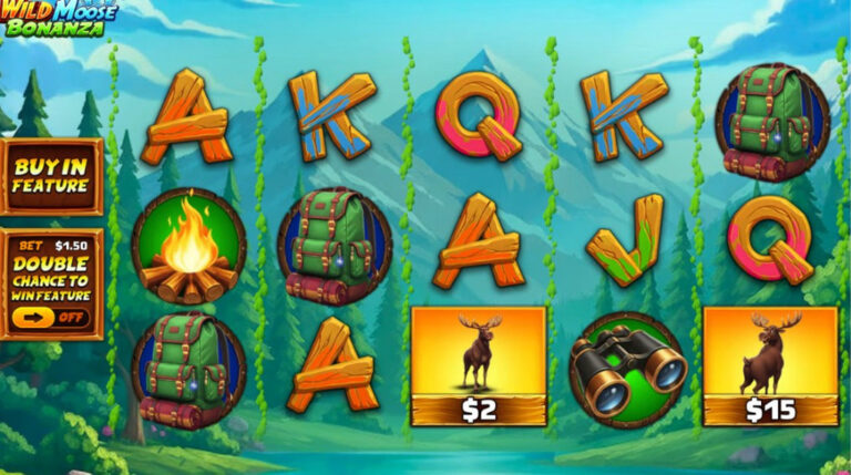 Wild Moose Bonanza slot gameplay screenshot