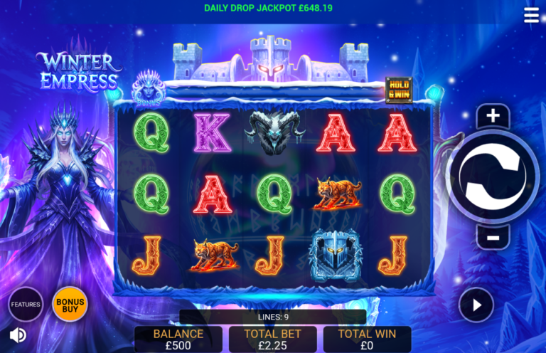 Winter Empress slot gameplay screenshot