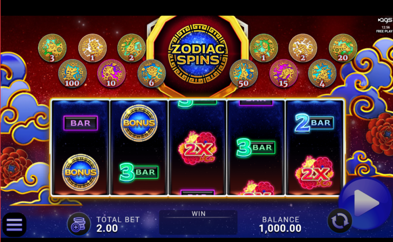 Zodiac Spins online video slot gameplay screenshot