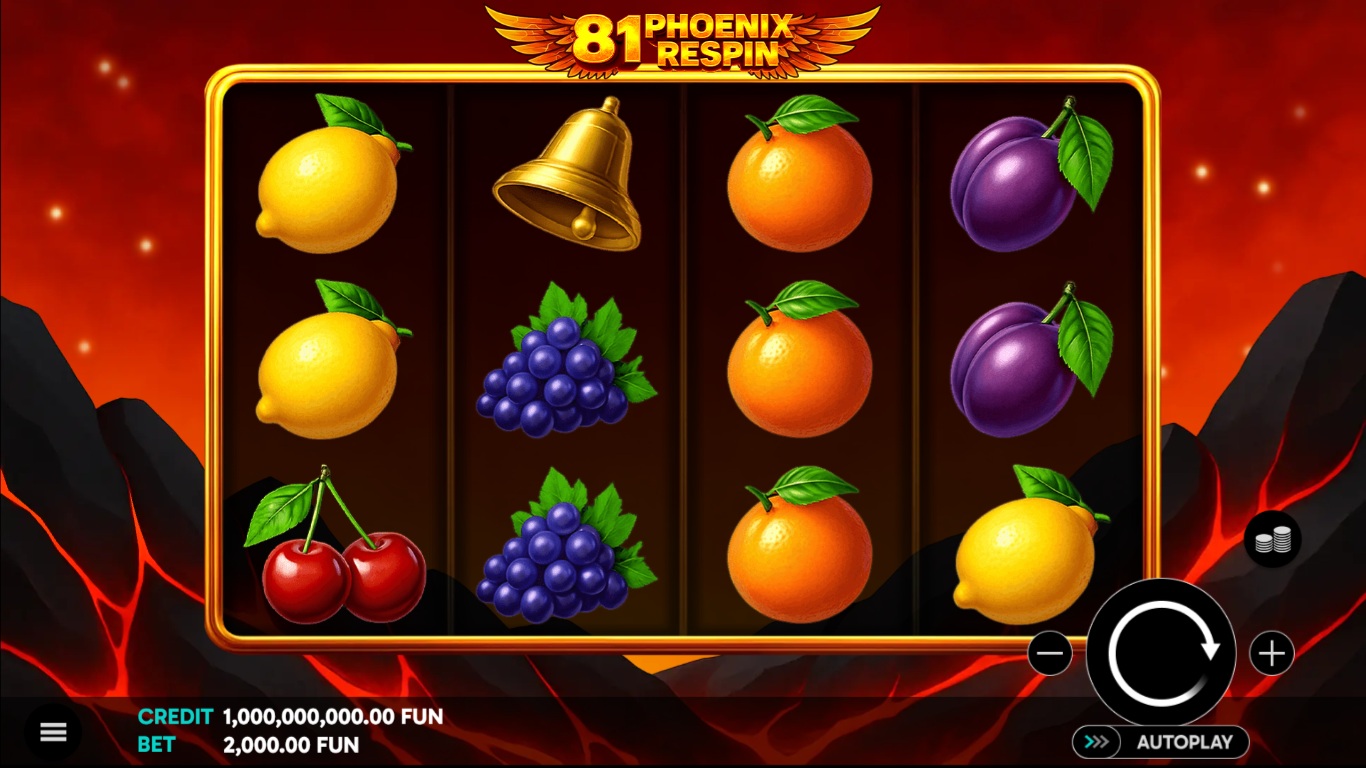 81 Phoenix Respin slot gameplay showing the reels and game features