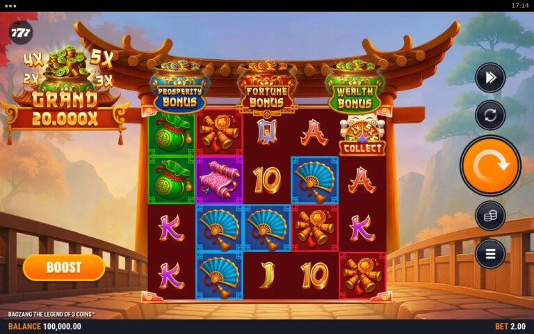 Baozang the Legend of 3 Coins slot screenshot