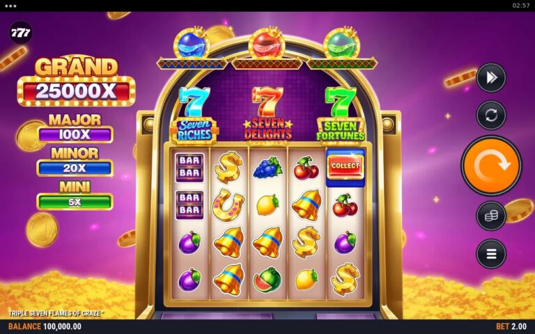 Triple Seven Flames of Craze slot screenshot