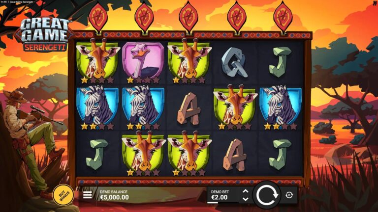 Great Game Serengeti slot screenshot