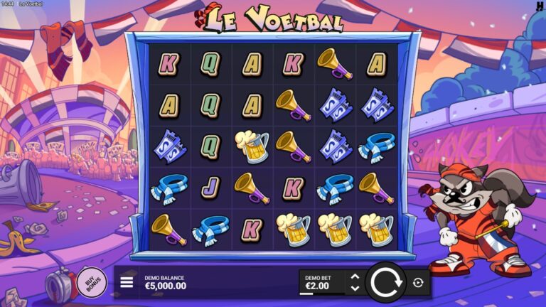 Le Voetbal slot gameplay showing the reels and symbols