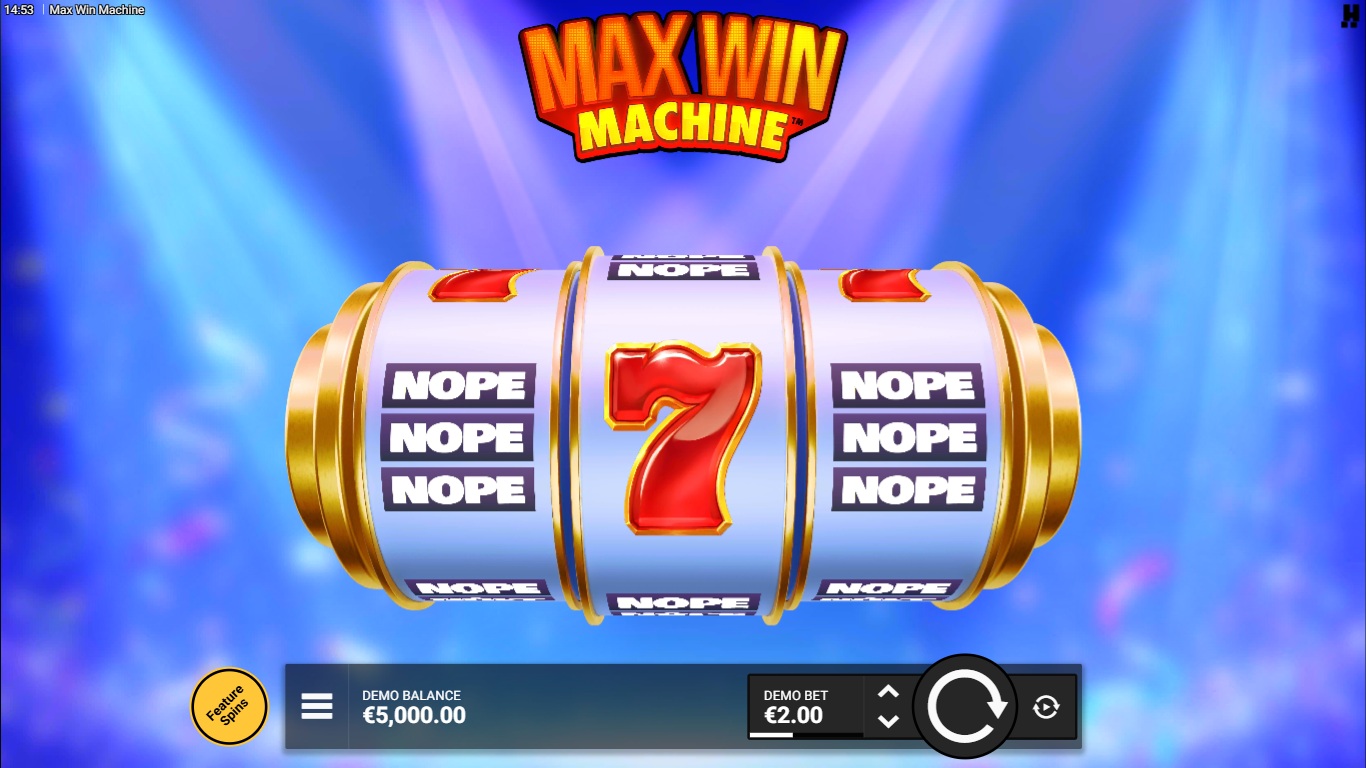 Max Win Machine slot gameplay showing the reels and symbols