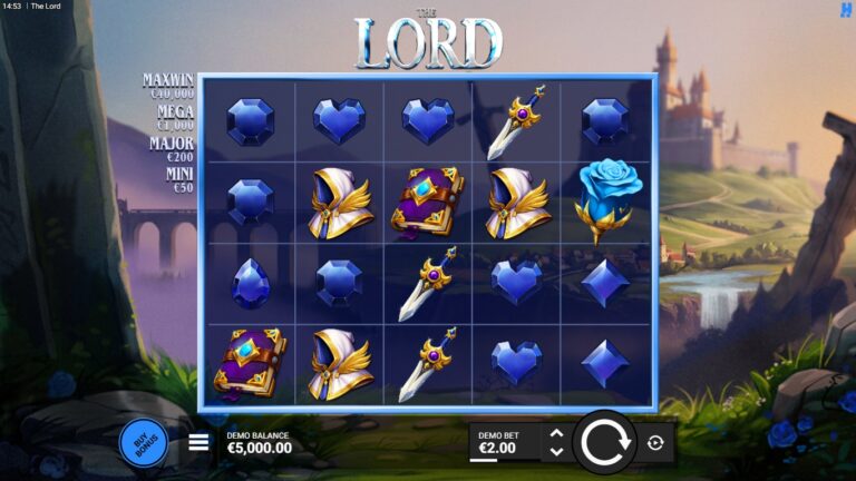 The Lord slot gameplay showing the reels and symbols