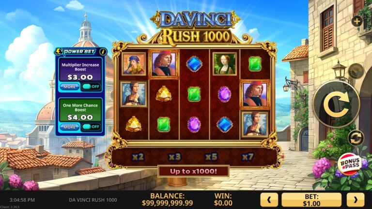 Da Vinci Rush 1000 slot screenshot
