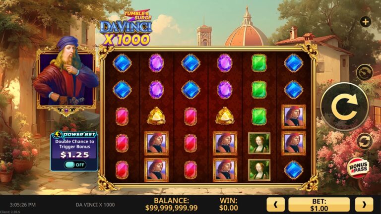 Da Vinci x 1000 slot screenshot