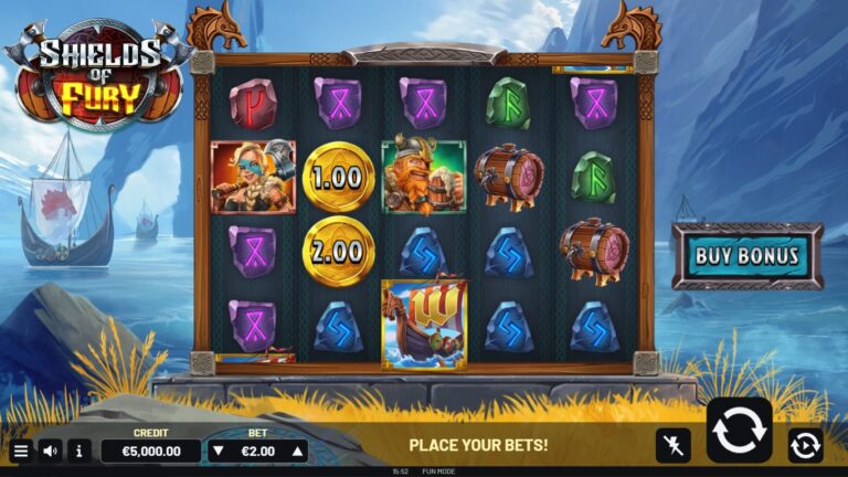 shields of fury slot gameplay showing the active reels and symbols