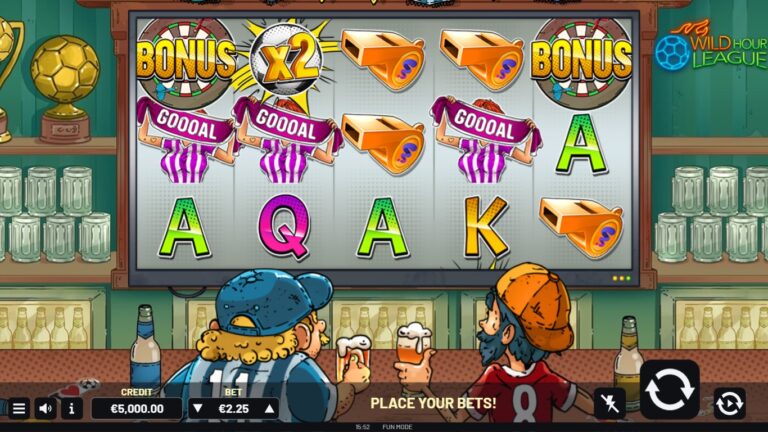 wild hour league slot gameplay showing the active reels and symbols