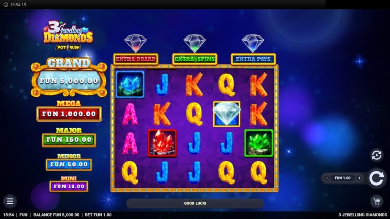 3 Jewelling Diamonds slot screenshot