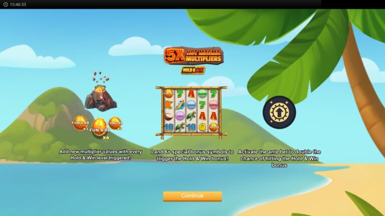 5x Hot Magma Multipliers slot screenshot