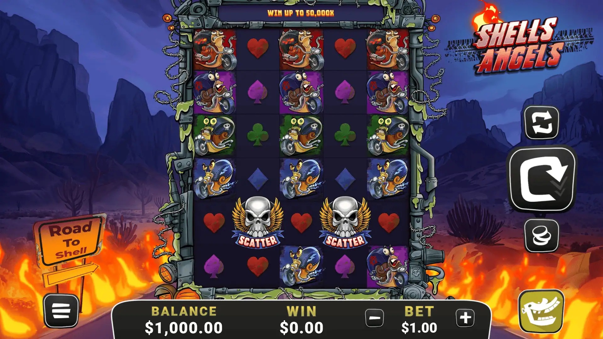Shells Angels slot gameplay with symbols on a 5x6 board