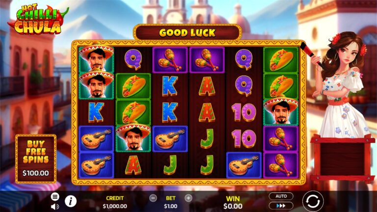 Hot Chilli Chula slot gameplay showing the active reels and symbols