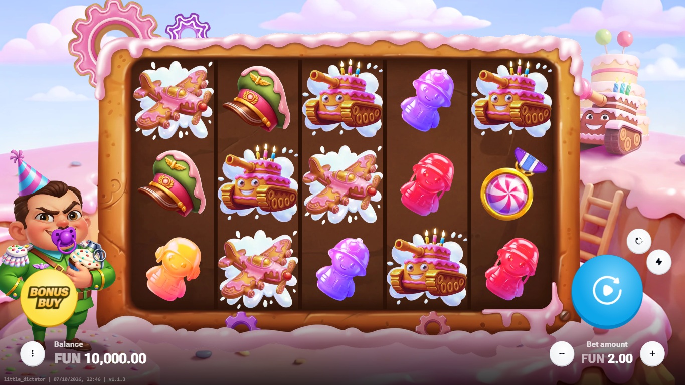 My Little Dictator slot gameplay showing the active reels and symbols