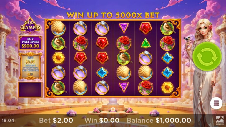 Aphrodite slot gameplay with Greek symbols on a pay-anywhere grid