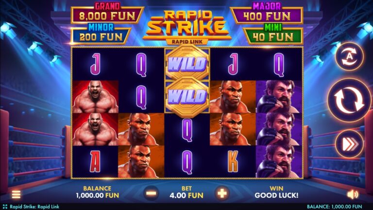 Rapid Strike Rapid Link gameplay with boxing-themed symbols