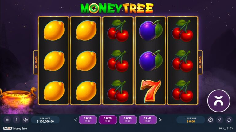 Money Tree slot gameplay with symbols on a 5x3 board