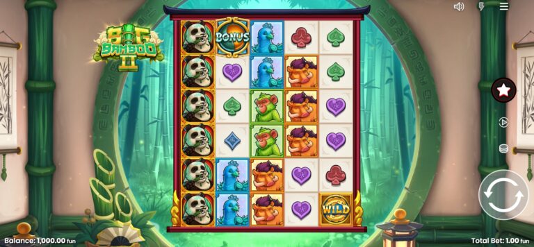 Big Bamboo 2 slot gameplay with symbols on a 5x6 board