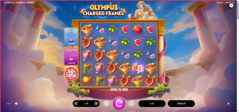 Olympus Charged Frames full landscape gameplay screen