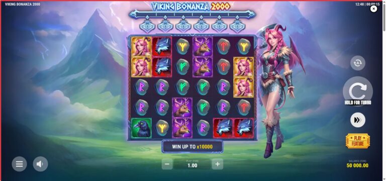 Viking Bonanza 2000 full landscape gameplay screen