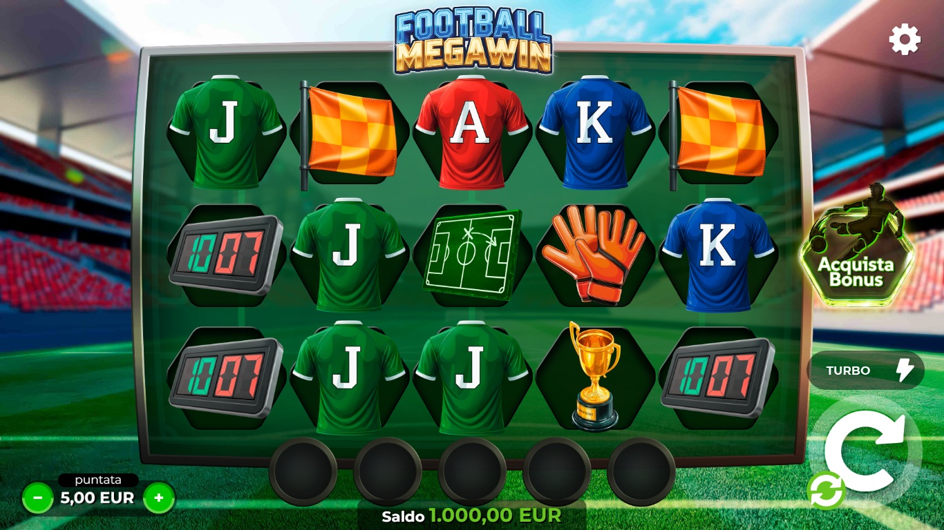 Football Megawin Online Video Slot gameplay screenshot