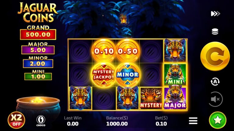 Jaguar Coins Online Video Slot gameplay screenshot
