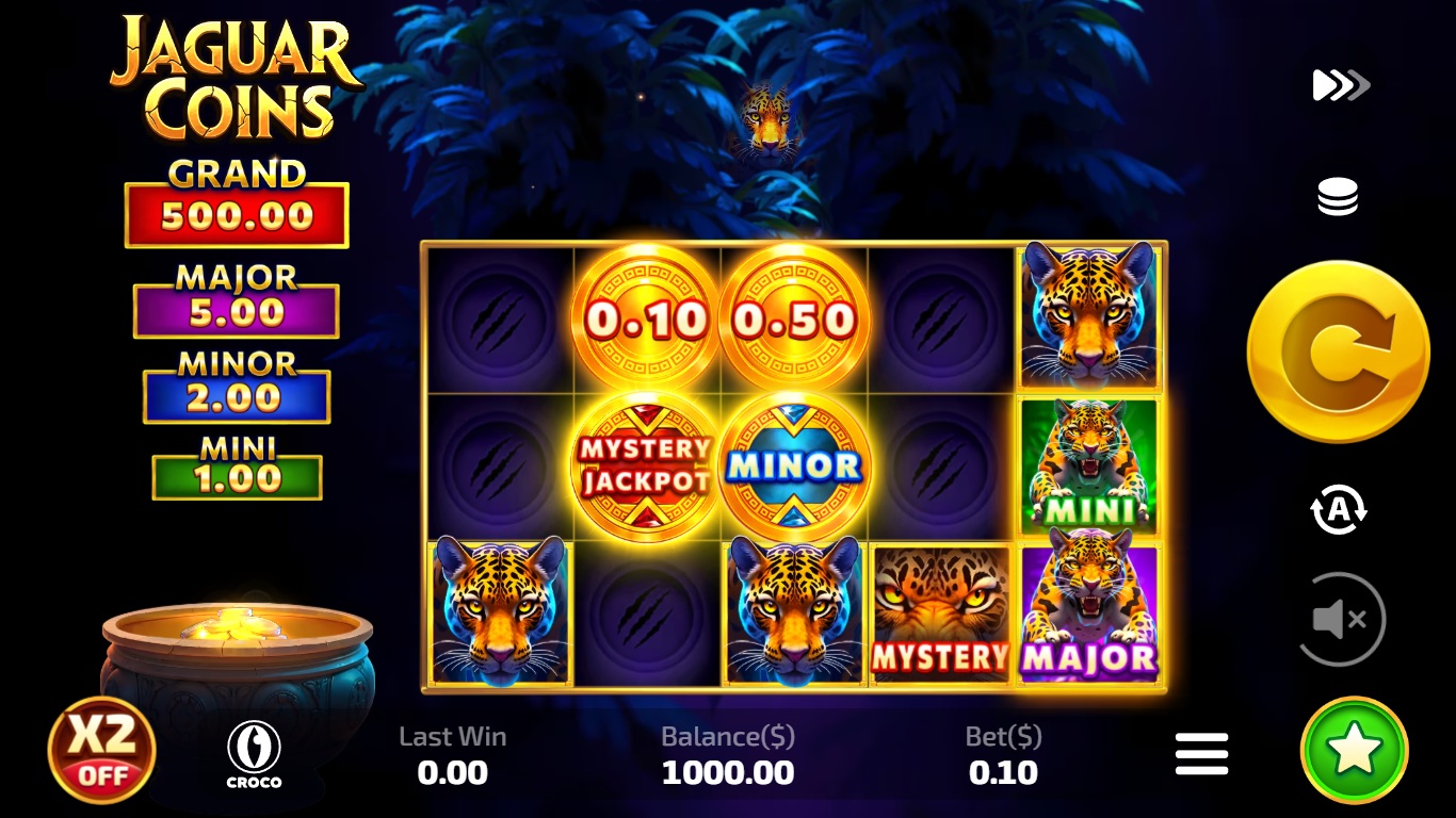 Jaguar Coins Online Video Slot gameplay screenshot