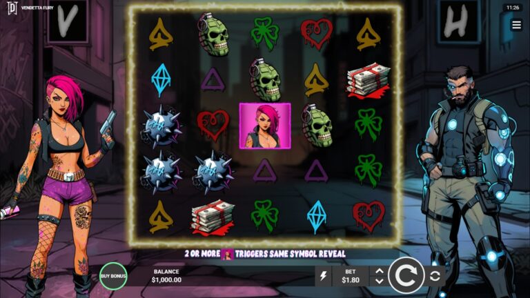 Vendetta Fury slot gameplay screenshot