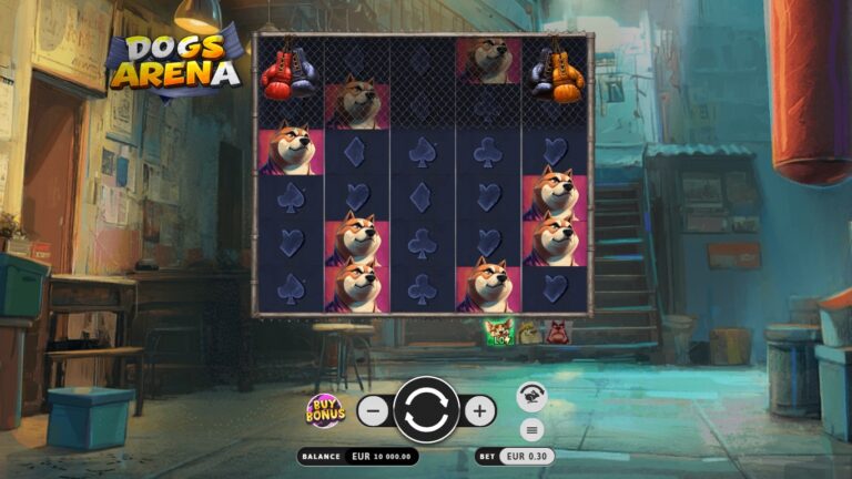 Dogs Arena slot gameplay screenshot