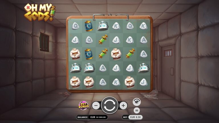 Oh My Gods slot gameplay screenshot