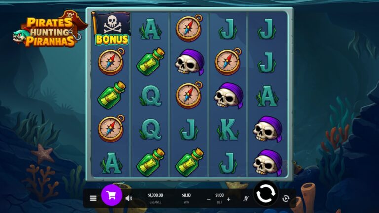 Pirates Hunting Piranhas slot gameplay by Disco Koala