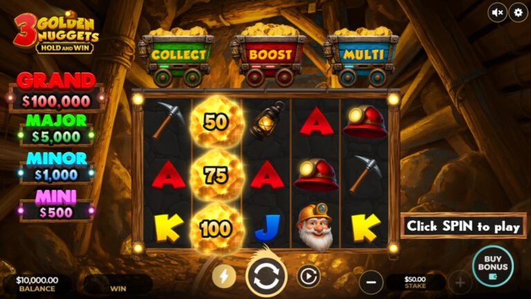 3 Golden Nuggets slot screenshot