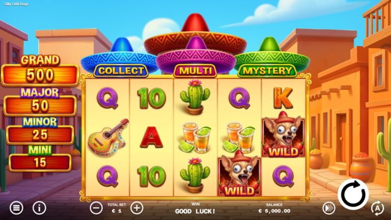 Silly Chili Dogs slot gameplay screen