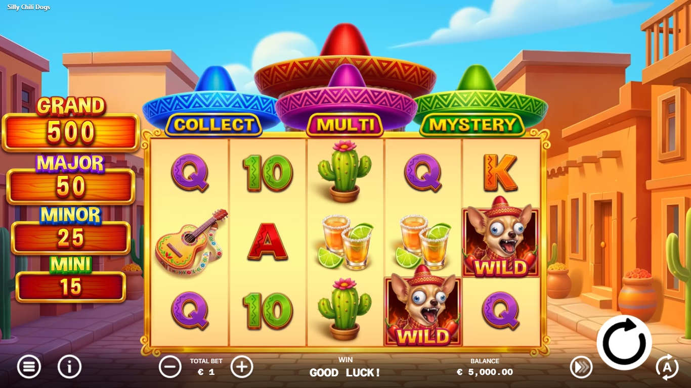 Silly Chili Dogs slot gameplay screen