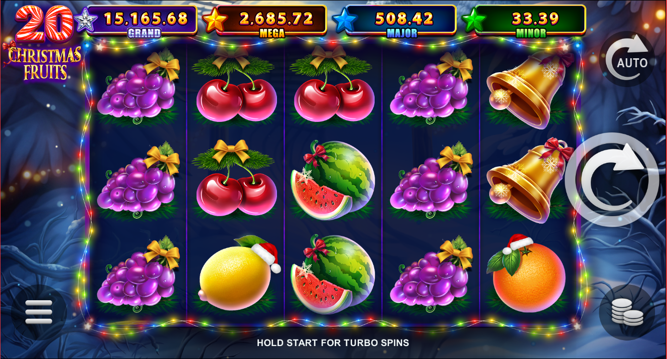 20 Christmas Fruits slot gameplay