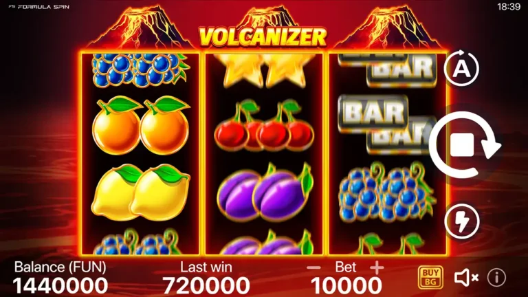 Volcanizer slot gameplay