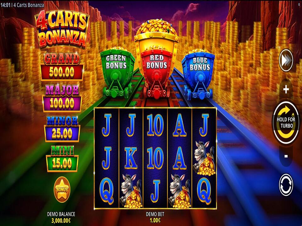 4 Carts Bonanza gameplay
