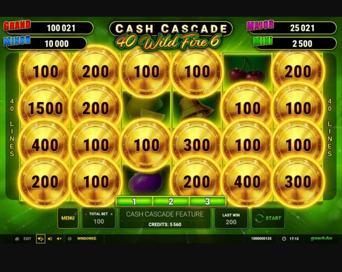 Cash Cascade - 40 Wild Fire 6 gameplay