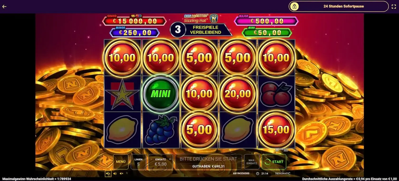 Cash Connection - Golden Sizzling Hot gameplay