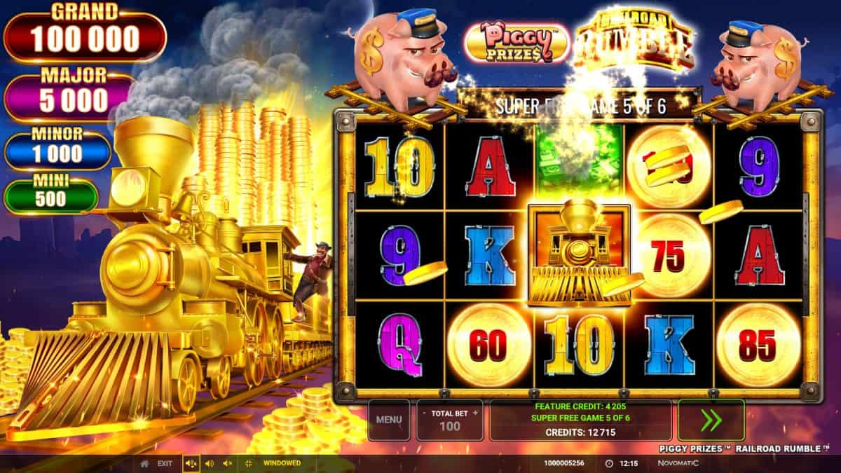 Piggy Prizes Railroad Rumble gameplay