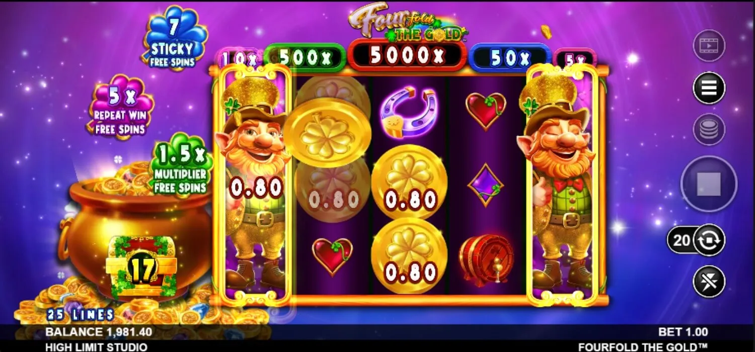 Fourfold the Gold slot gameplay