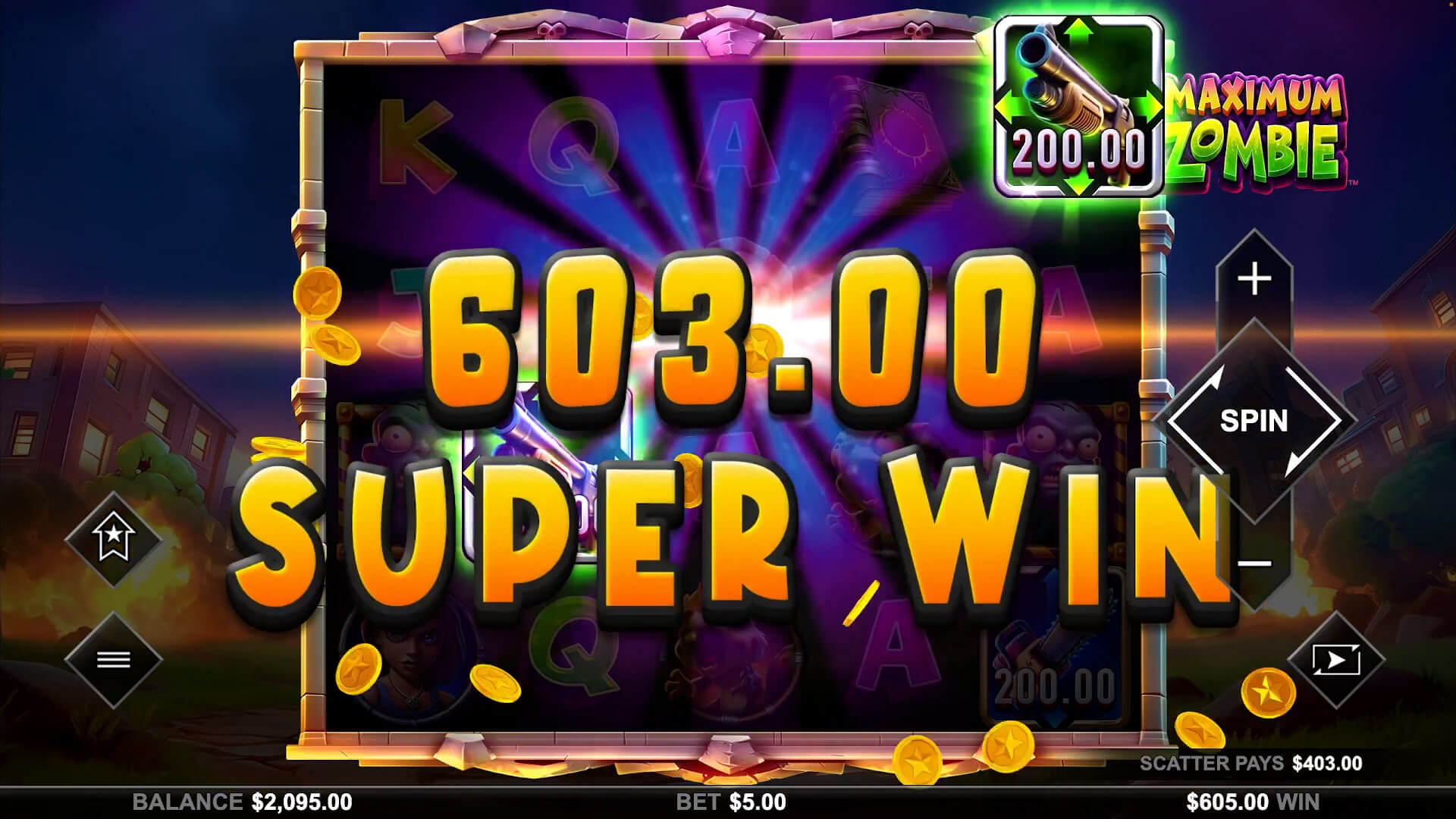 Maximum Zombie slot gameplay