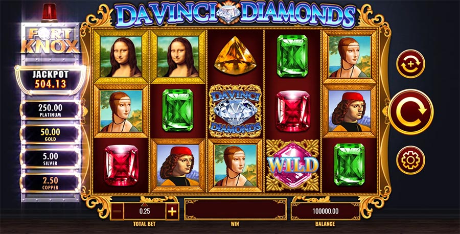 Fort Knox Da Vinci Diamonds gameplay