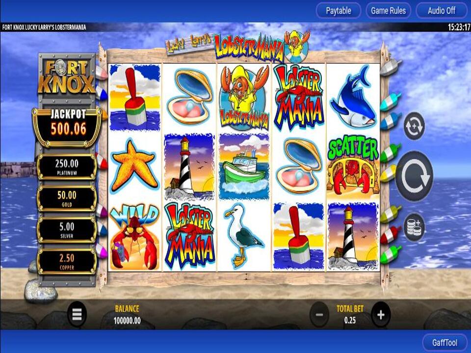 Fort Knox Lucky Larry's Lobstermania gameplay