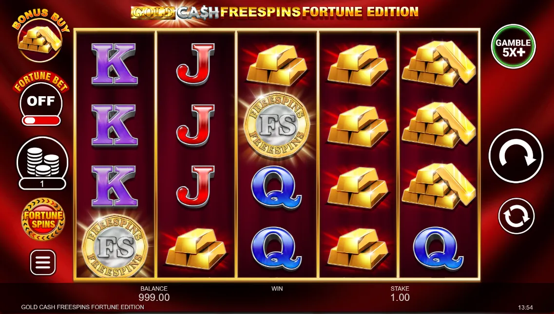 Gold Cash Free Spins Fortune Edition gameplay