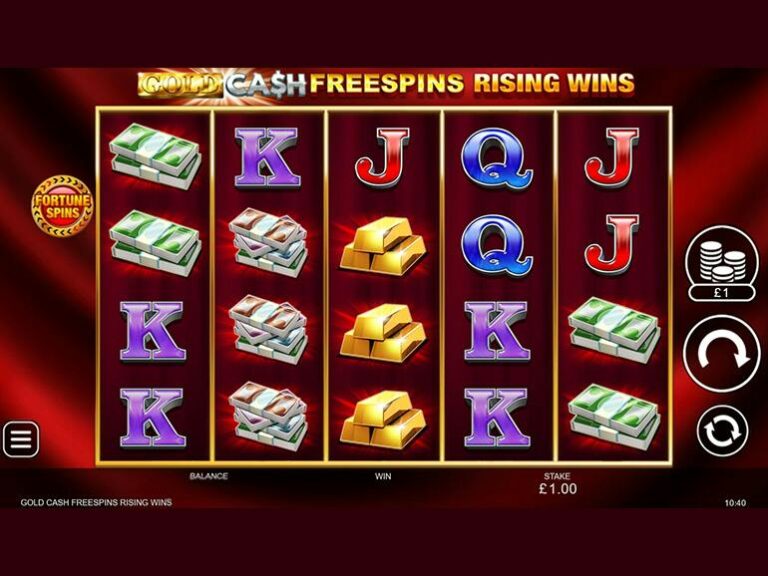 Gold Cash Free Spins Rising Wins gameplay
