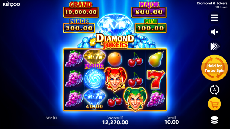 Diamond & Jokers Hold and Win slot gameplay