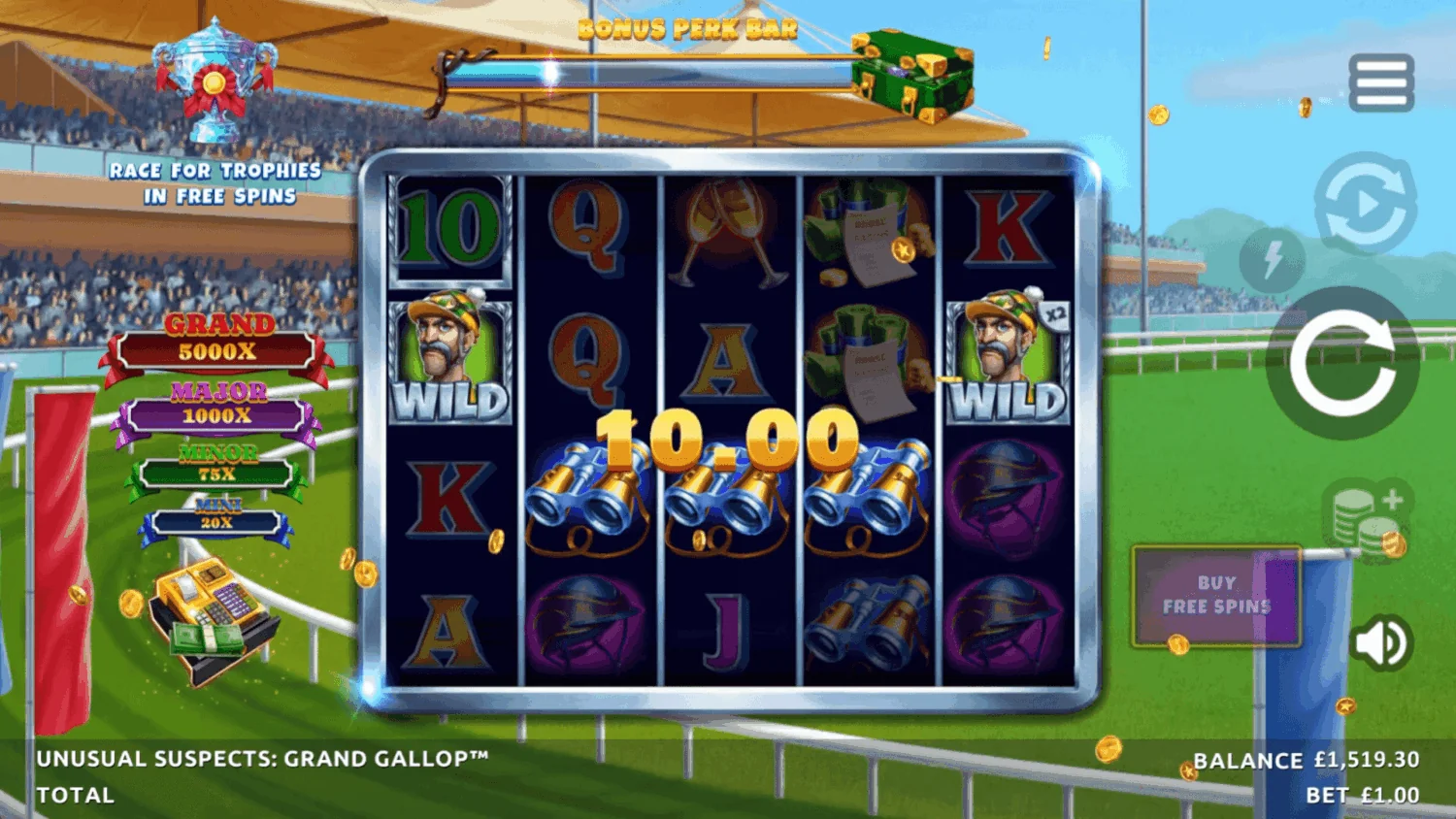 Unusual Suspects Grand Gallop gameplay